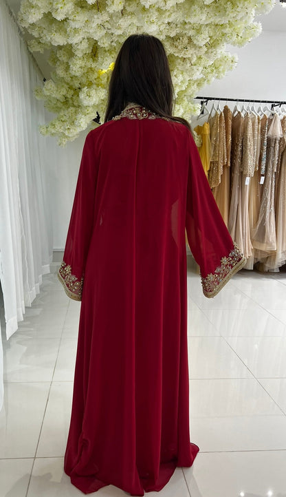 Rotes Kaftan Kleid